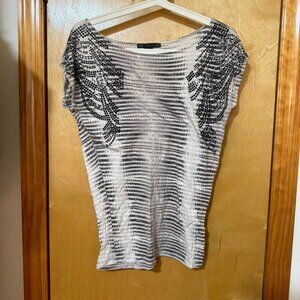 Armani Exchange gray black short sleeve with gems- size S